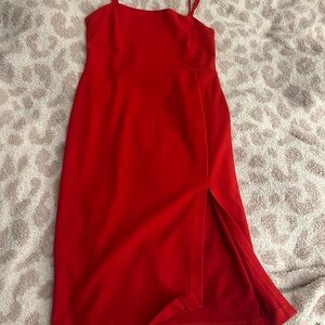 Express Vibrant Red Midi Dress